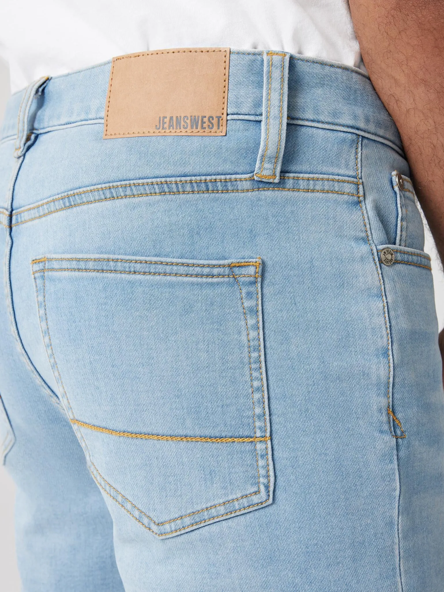 Connor Knit Denim Short Summer Blue