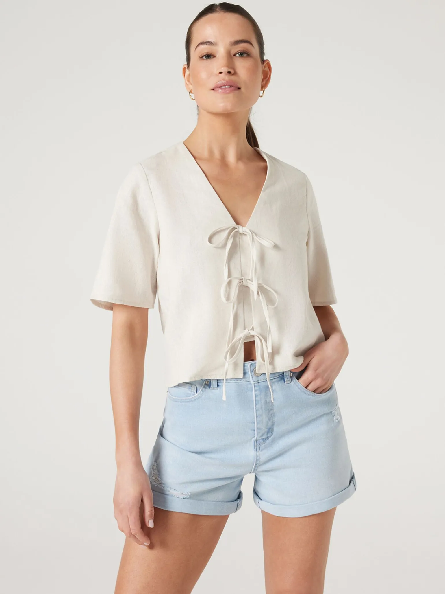 Demi Tie Front Top