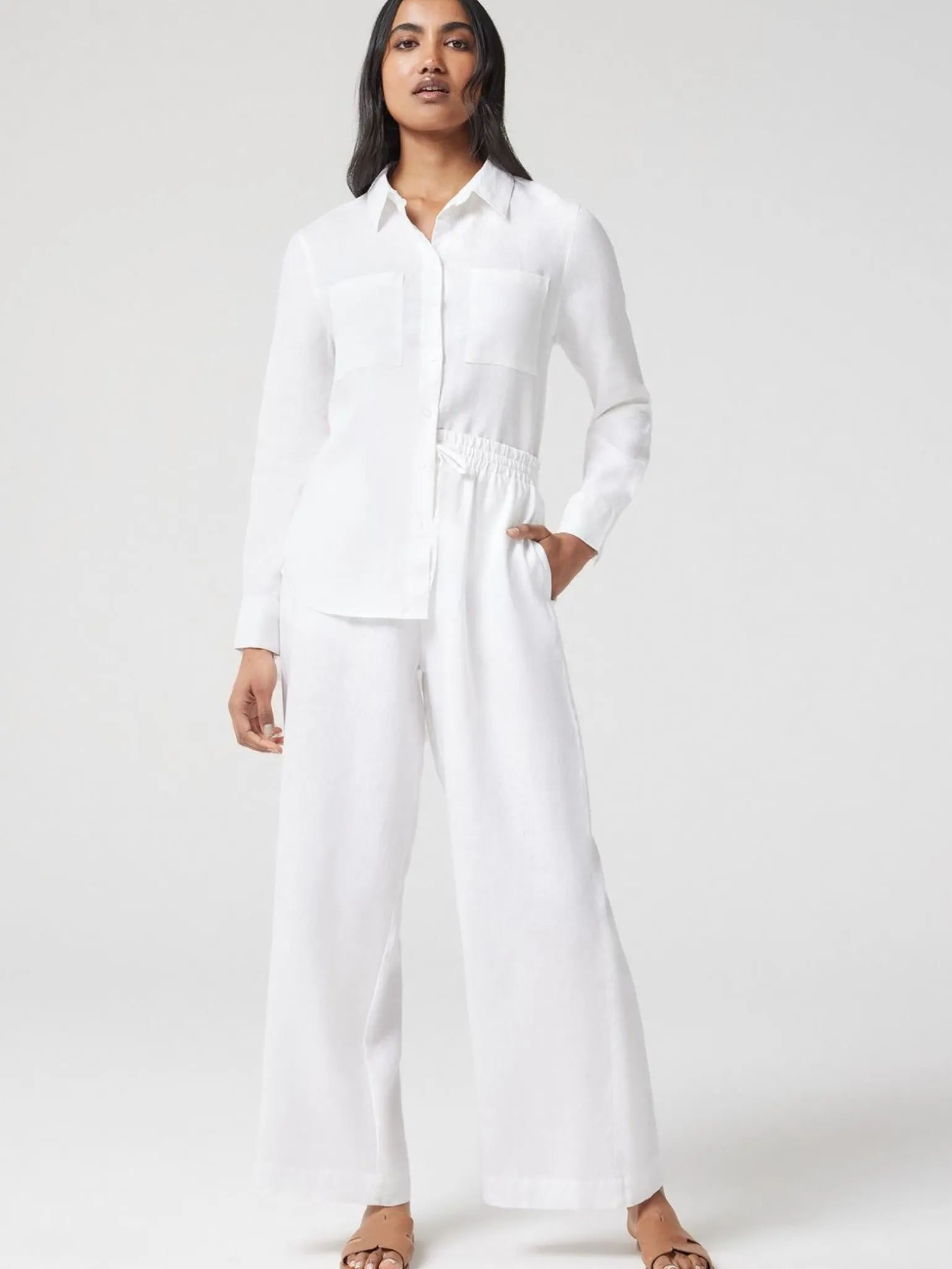 J-Luxe Classic Linen Pant
