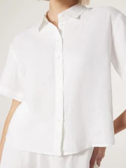 J-Luxe Classic Linen Relaxed Shirt