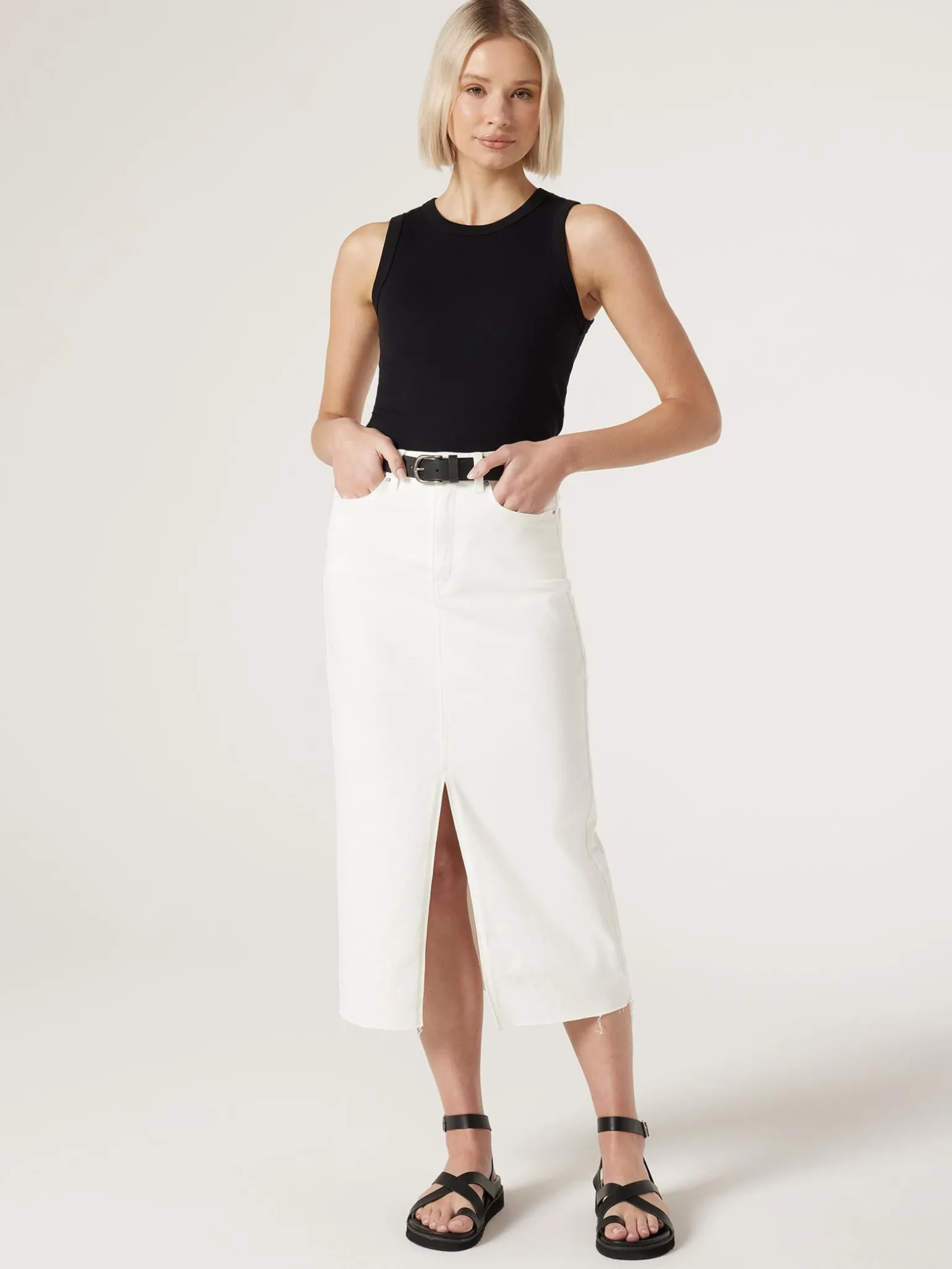 Missy Denim Midi Skirt