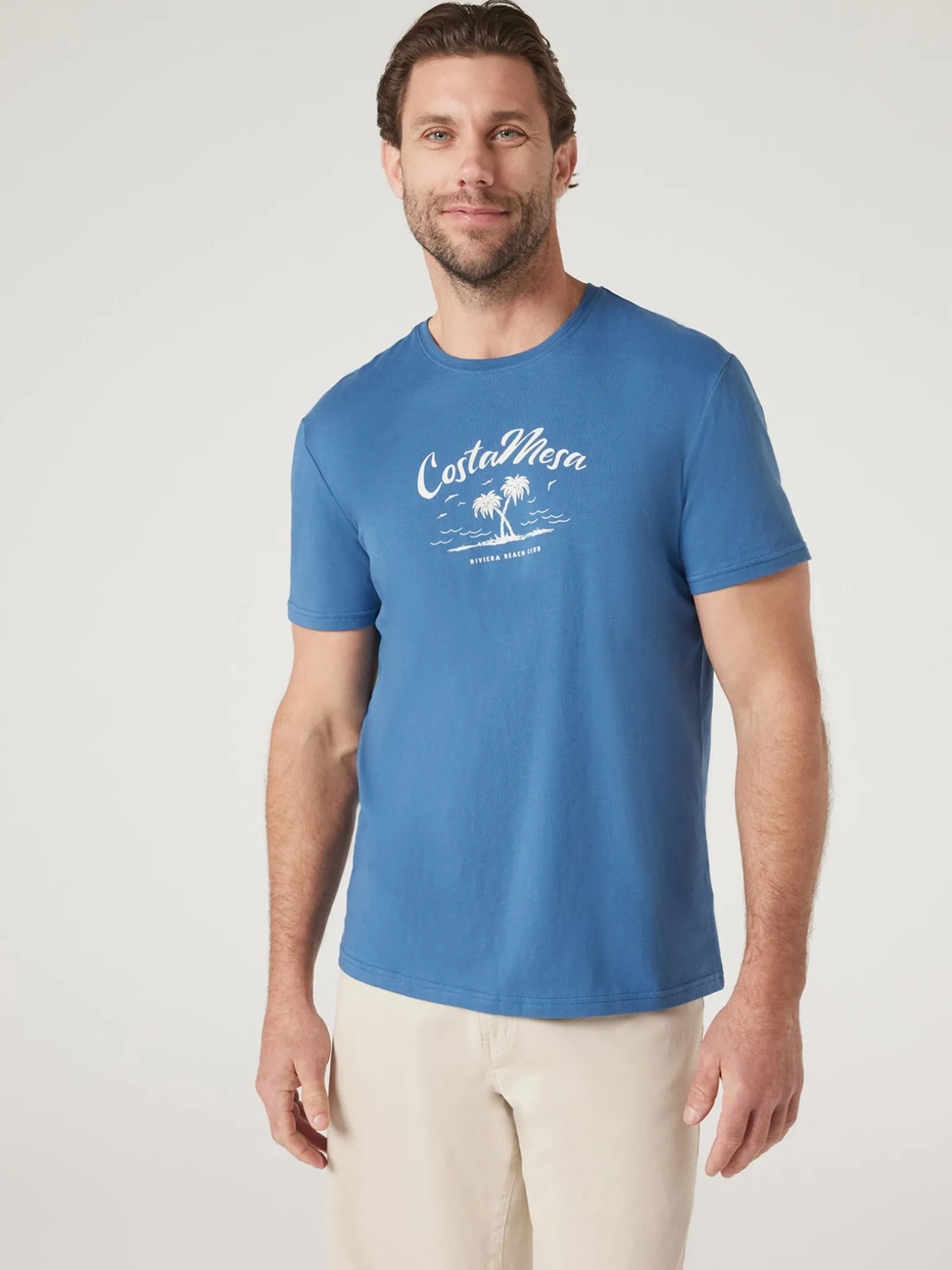 Short Sleeve Costa Mesa Print Crew Tee