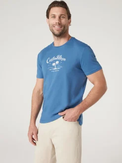 Short Sleeve Costa Mesa Print Crew Tee