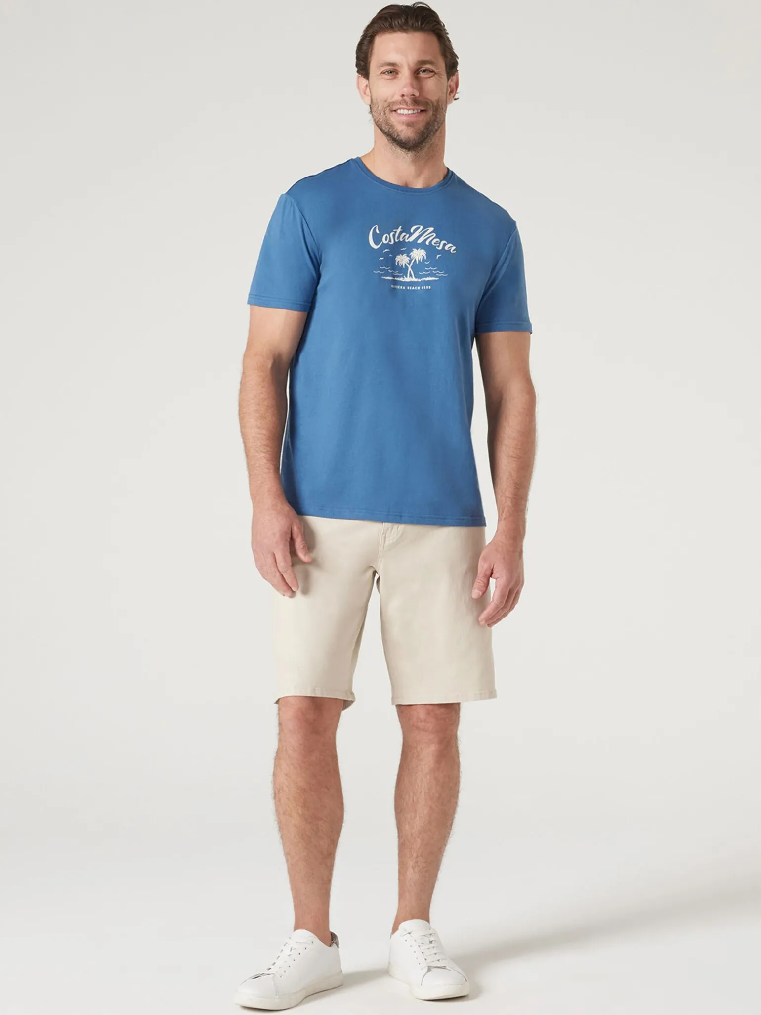 Short Sleeve Costa Mesa Print Crew Tee