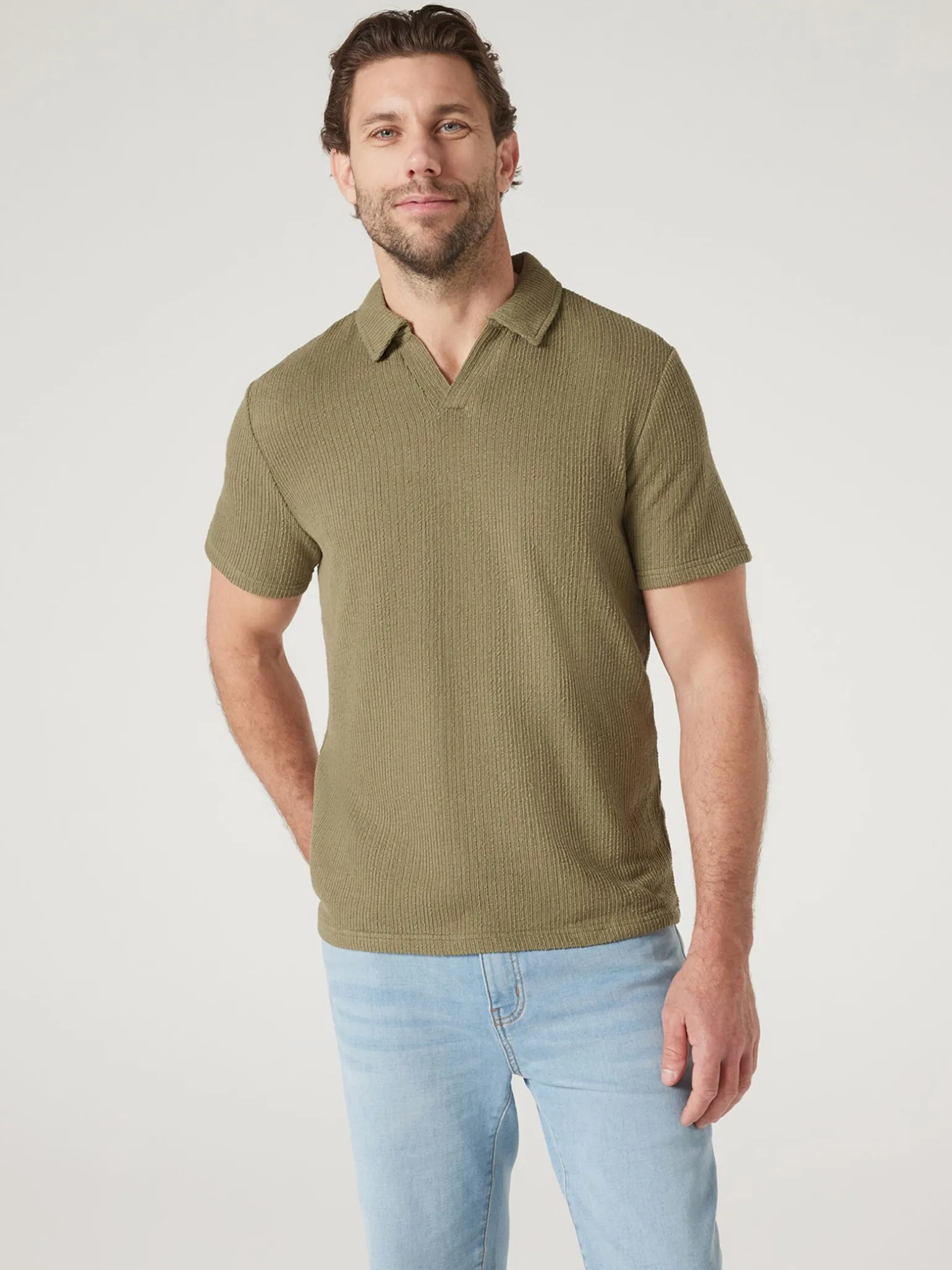 Short Sleeve Jasper Textured Polo