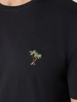Short Sleeve Palm Embroidered Crew Tee