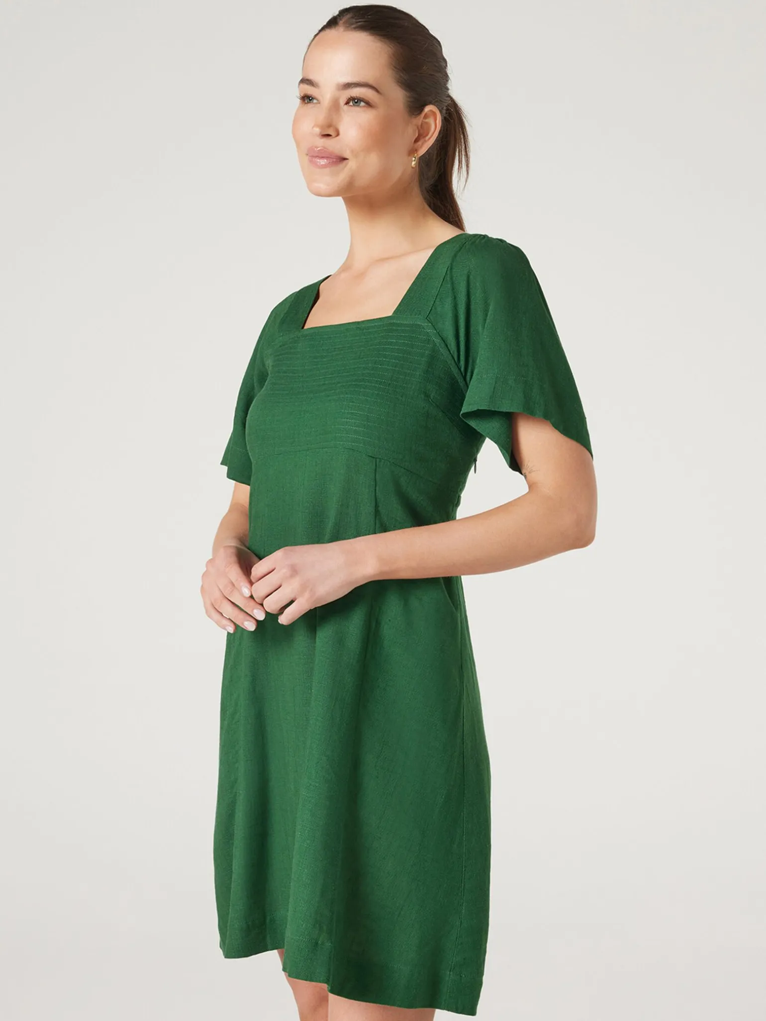 Victoria Flutter Sleeve Dress