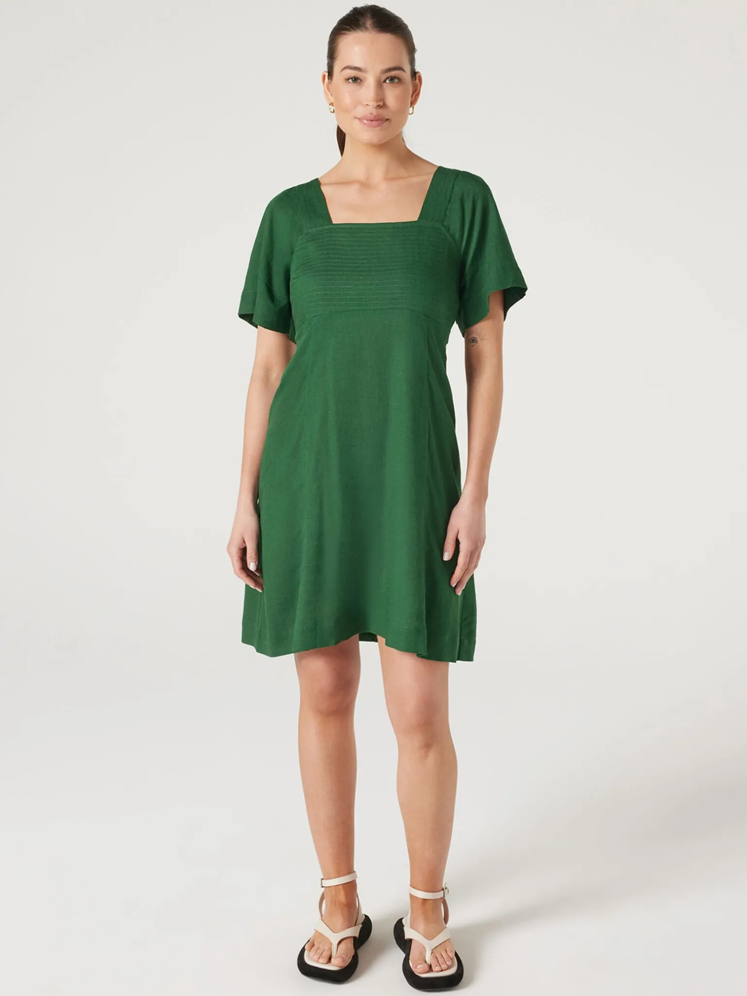 Victoria Flutter Sleeve Dress
